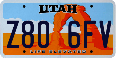 UT license plate Z806FV