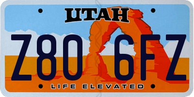 UT license plate Z806FZ