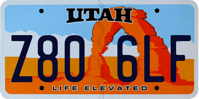 UT license plate Z806LF