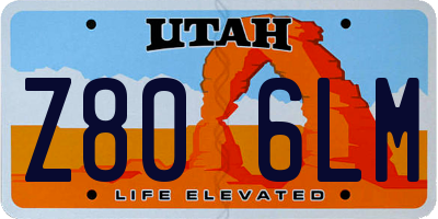 UT license plate Z806LM