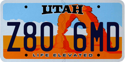 UT license plate Z806MD