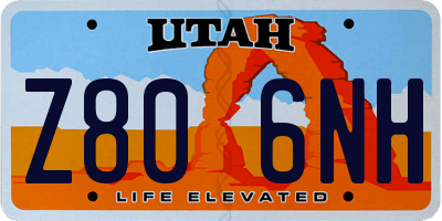 UT license plate Z806NH