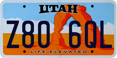 UT license plate Z806QL