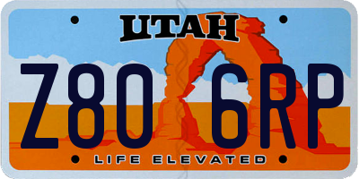 UT license plate Z806RP