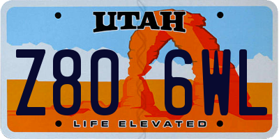 UT license plate Z806WL