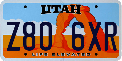 UT license plate Z806XR
