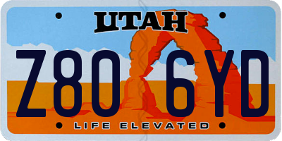 UT license plate Z806YD