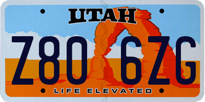UT license plate Z806ZG