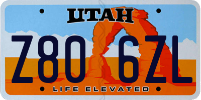 UT license plate Z806ZL