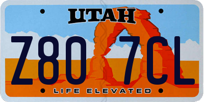 UT license plate Z807CL