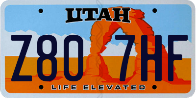 UT license plate Z807HF