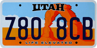 UT license plate Z808CB