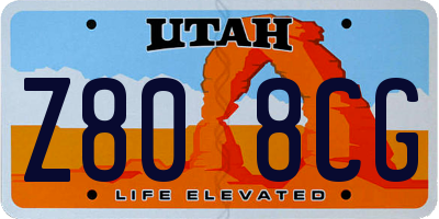 UT license plate Z808CG