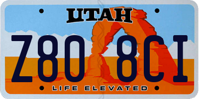 UT license plate Z808CI