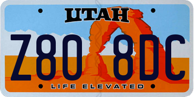 UT license plate Z808DC
