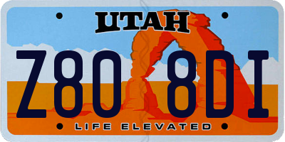 UT license plate Z808DI