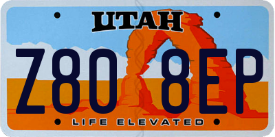 UT license plate Z808EP