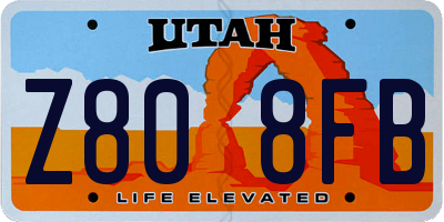 UT license plate Z808FB
