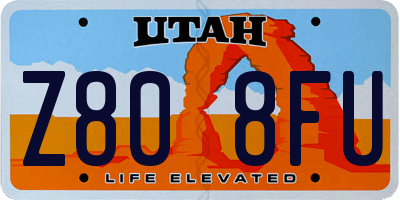 UT license plate Z808FU