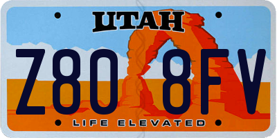 UT license plate Z808FV