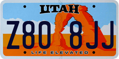 UT license plate Z808JJ