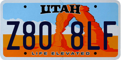 UT license plate Z808LF