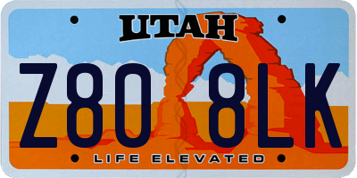 UT license plate Z808LK