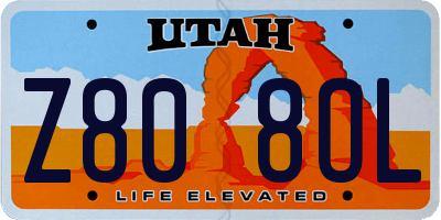 UT license plate Z808OL
