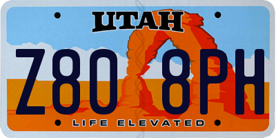 UT license plate Z808PH