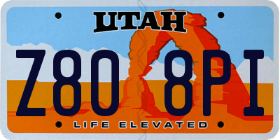 UT license plate Z808PI