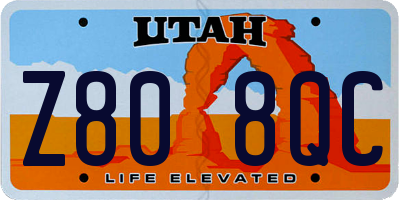 UT license plate Z808QC