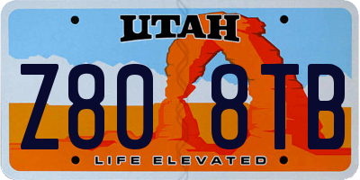 UT license plate Z808TB