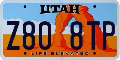 UT license plate Z808TP