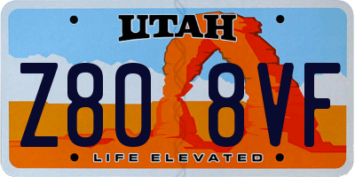 UT license plate Z808VF