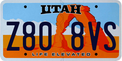 UT license plate Z808VS