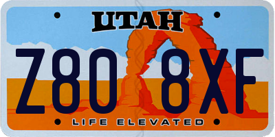 UT license plate Z808XF