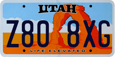 UT license plate Z808XG