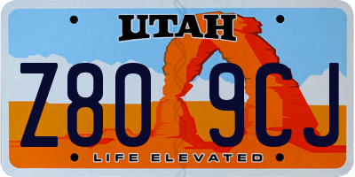 UT license plate Z809CJ