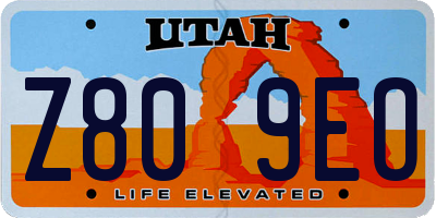 UT license plate Z809EO