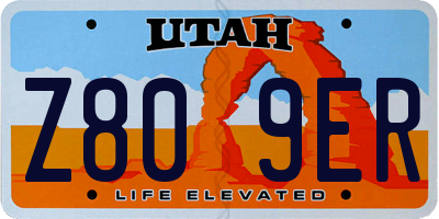 UT license plate Z809ER