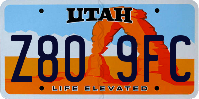 UT license plate Z809FC