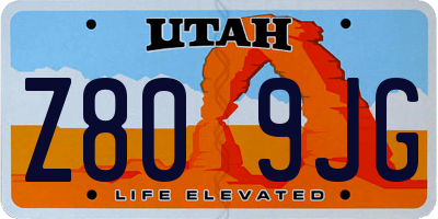 UT license plate Z809JG