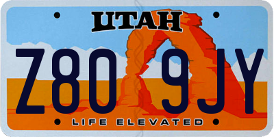 UT license plate Z809JY