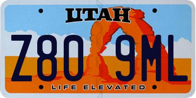 UT license plate Z809ML