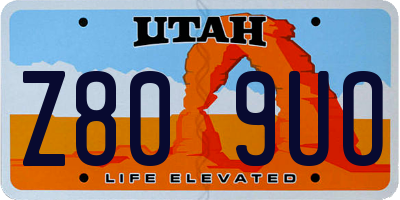 UT license plate Z809UO