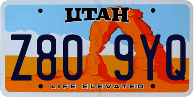 UT license plate Z809YQ