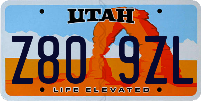 UT license plate Z809ZL