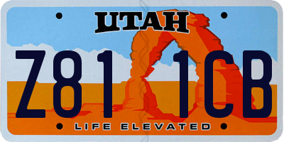 UT license plate Z811CB