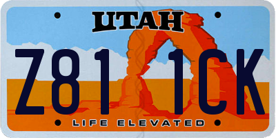 UT license plate Z811CK