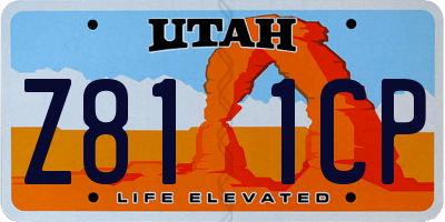 UT license plate Z811CP